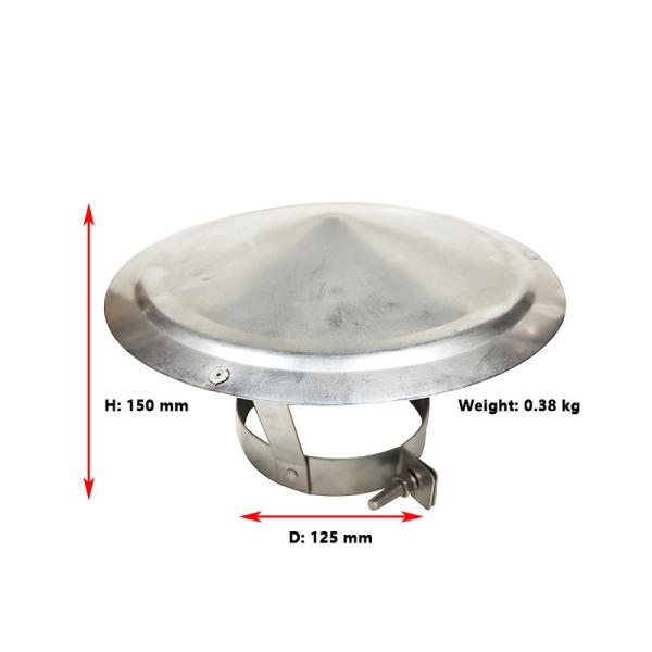 Buy cheap 5" Single Wall Triangle Chimney Rain Cowl Cover Single Wall from wholesalers