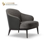 Living Room Leisure Sofa Chair W75cm Velvet Tufted Armchair SGS Approved