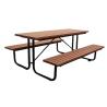Buy cheap Steel And HDPE Recycle Plastic Wooden Outdoor Park Picnic Table 8 Seats Composite Slat Park Bench from wholesalers