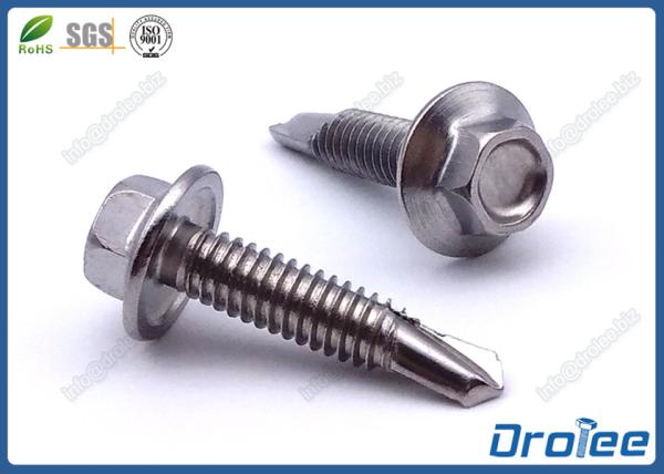 Buy cheap 410 Stainless Steel Tek Screws, Passivated, Hex Flange Washer Head from wholesalers