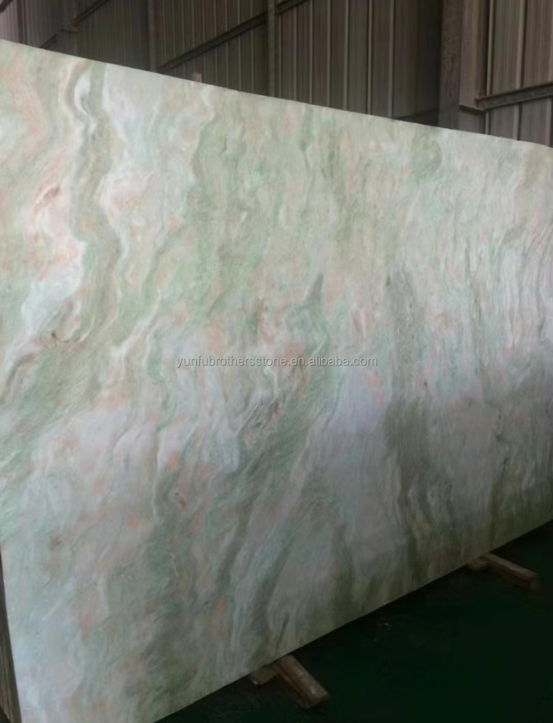 Modern Design Style Big Slab Green Jade Onyx Marble Stone for Bathroom Wall and Table