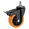 Buy cheap 75mm 3inch Rotating PU/PVC Caster Wheel for Industrial Trolley Furniture in Orange from wholesalers
