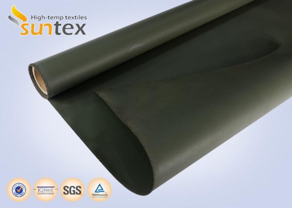 Quality 32-34 Oz. Fire Retardant Silicone Coated Fiberglass Cloth For Welding Curtains for sale