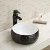 Buy cheap Space Saving Ceramic Counter Top Bathroom Sink Sanitary Ware White Or Black Wash Basin from wholesalers