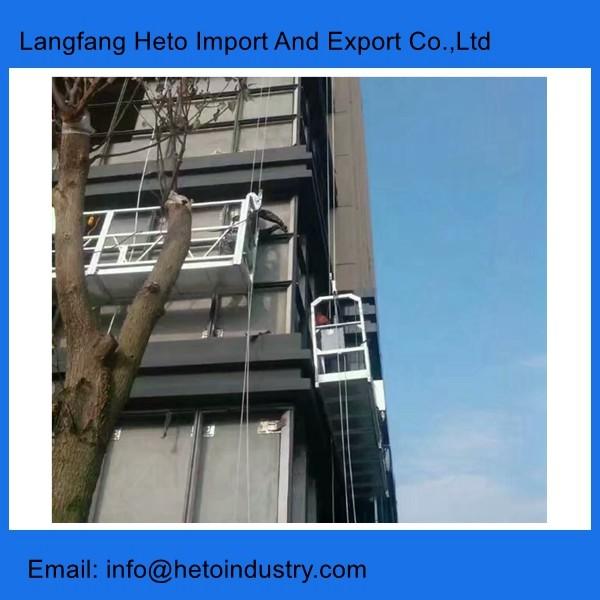 Building maintenance cleaning 6 meters 630kg aluminium temporary gondola with