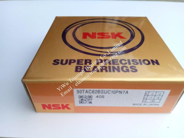NSK ball screw bearing , Precision angular contact ball bearing 30TAC62BSUC10PN7