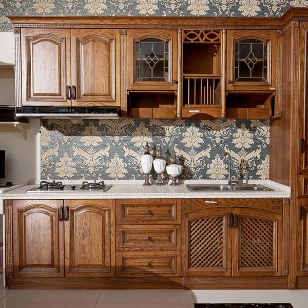 Buy cheap Home Furniture Whole Set Modern E0 Solid Wood Kitchen Cabinets Base Units from wholesalers