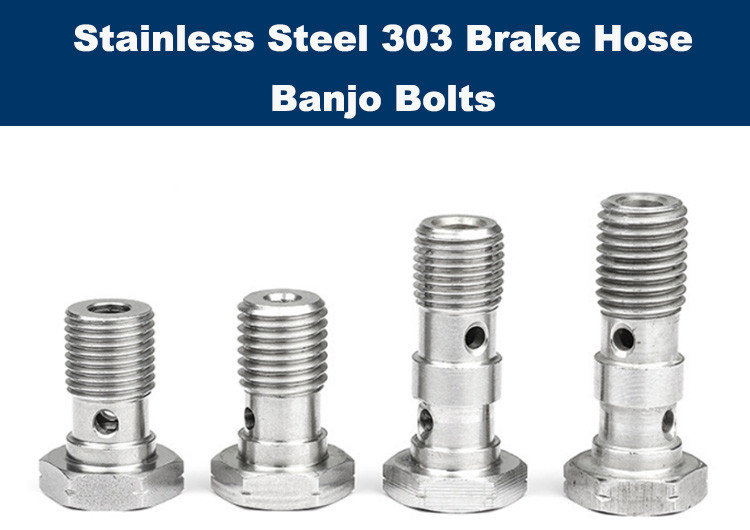 303 Stainless Steel Brake Line Banjo Bolt M10 Ultrasonic Cleaning Polished Surface