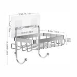Wall Mounted Square Strong Adhesive Hanging Soap Dish Stainless Steel Soap