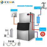 100kg/24h Commercial Ice Cube Machine 200kg/24h 400kg/24h 500kg/24h For Coffee /