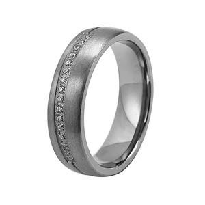 Buy cheap Jewelry Pure Tantalum Ring 6mm Prong Setting 1.0mm Stones Tantalum Wedding Ring from wholesalers