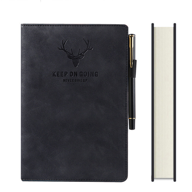 Thickening A5 PU Leather Diary Notepad with Customized Hardcover Planner Journal Notebook