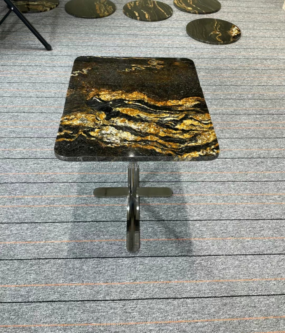 Polished Natural Stone Cosmic Gold Granite for Coffee Table and Countertops Modern Look