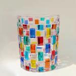 Ins Style Colorful Mosaic Crystal Glass Cup Mug for Espresso Whisky 270ml