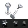 Buy cheap Surgical Steel Prong Set Zircon Ear Helix Tragus Lip Stud Cartilage Earring Labret Monroe Ring Body Jewelry Retainer from wholesalers