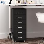 Compact Colorful 6 Drawer Mobile Under Desk Cabinet Space Saving