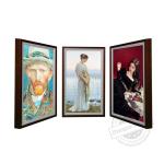 32inch Contrast 1920 X 1080 Pixels LCD Picture Frame Large Burlywood Frame Color