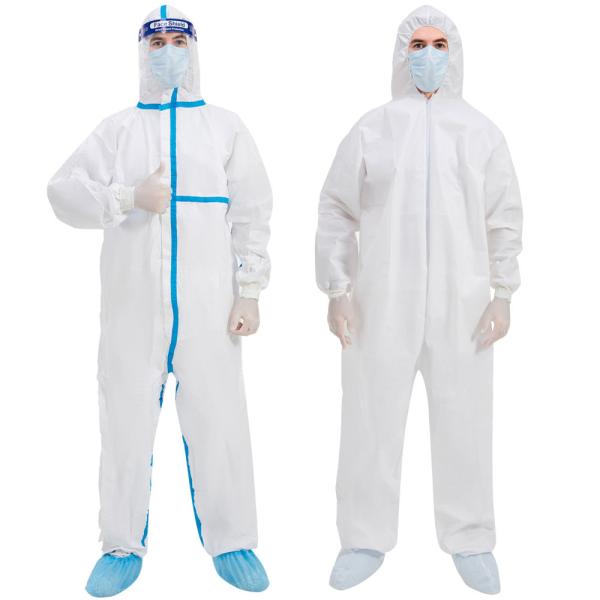Buy cheap S-XXL Disposable Protective Coverall Waterproof Lightweight Microporous 15-70gsm from wholesalers