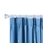Exquisite Stereoscopic Crystal Curtain Finials With Metal Curtain Rod White