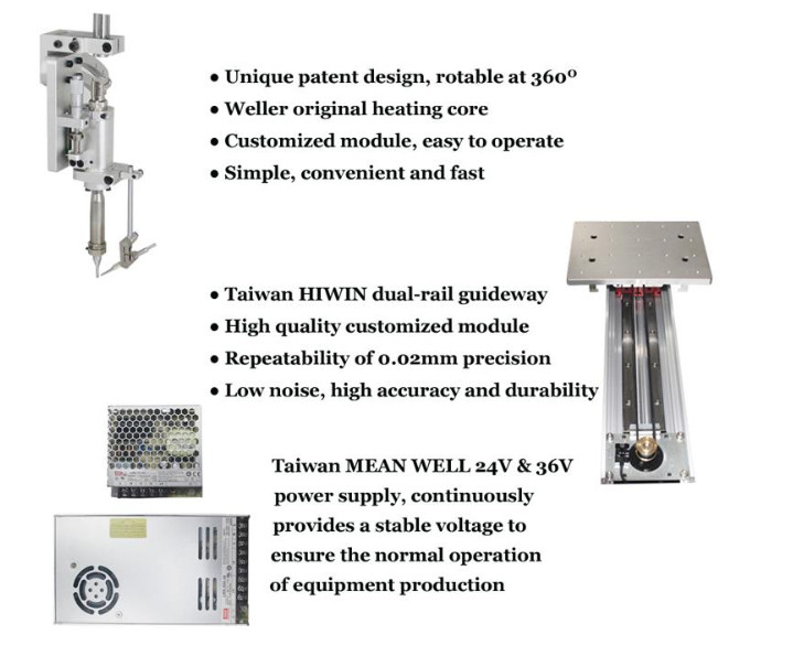 Double Working Station Automatic Soldering Robot, 300-450°C Welding Temp, High Quality Heating