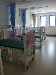 Two Crank Adjustable Backrest Hospital Baby Crib