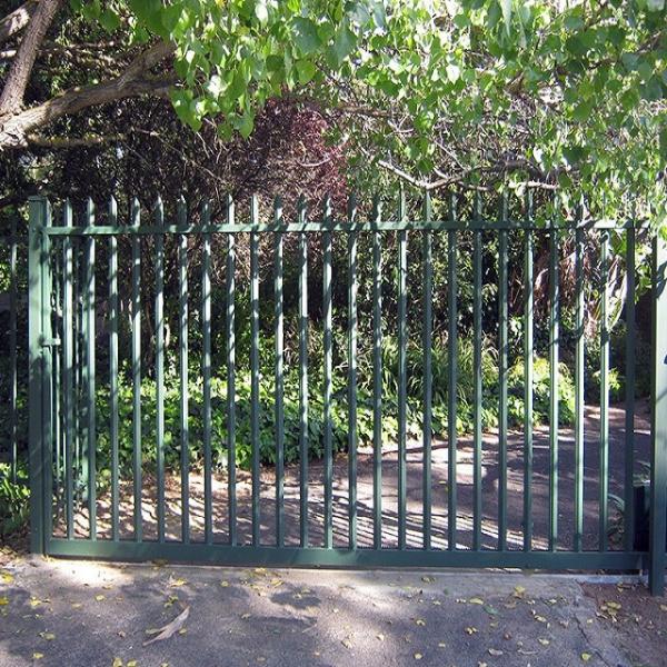 Buy cheap Custom Steel Fencing Black Galvanized Steel Pipe Fence Galvanized Palisade fence from wholesalers