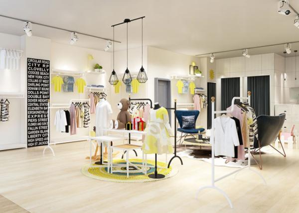 Buy cheap Custom Wooden Cabinet Clothing Display Showcase Interior Design Clothes Shop Fitting from wholesalers