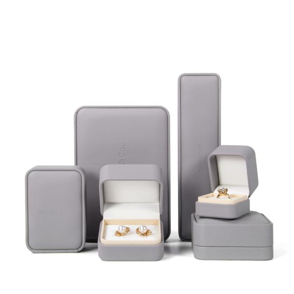 Buy cheap Custom Logo Leather Jewelry Box Earring Bracelet Necklace Ring Box from wholesalers
