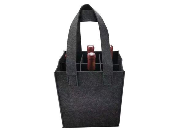 Buy cheap 6 Bottle Felt Fabric Bags Wine Carrier Tote Reusable Grocery Felt Bags For Travel from wholesalers