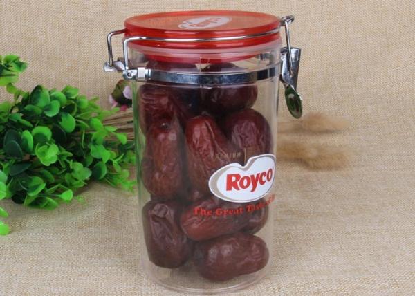 Buy cheap BPA Free Airtight Canister Clear Plastic Cylinder Bottle For Food / Sauce Storage from wholesalers