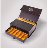 Buy cheap Nine Grids Chocolate Rigid Cardboard Box Food Grade Multi Grid Drawer Storage product