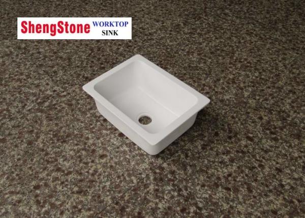 Buy cheap Professional White Epoxy Resin Sink Lab Fittings Heat Resistance 356*254*152 Mm from wholesalers