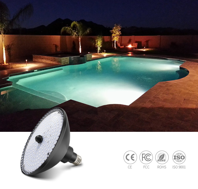 3500K Wireless Multi Color Pool Light Bulb PAR 56 E26 Base White Color AC/DC 12V