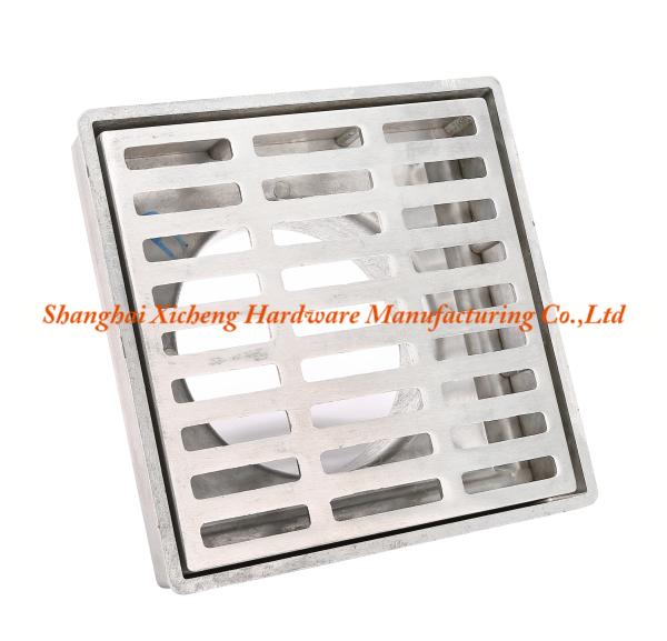 Buy cheap Aluminum Metal Square Floor Drain Cover ISO9001 Certificate Floor Drainer Strainer from wholesalers