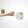 Buy cheap Wall Hung Basin Mixer Tap Hot Cold Water Knob Control Faucet Gold from wholesalers