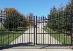 Arch Top Decorative Residential Electric Gates , Sliding Metal Gates For House