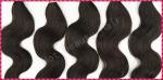 100% Remy Brazilian Wavy Human Hair Extensions Natural Black and Red Color