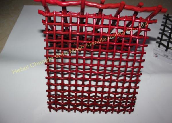 Buy cheap Red 72A Manganese Steel Crusher Mining Wire Screen Mesh from wholesalers