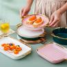 Buy cheap Double Wall Insulated Colorful Ceramic Dinner Plates Nordic Style For Cooking Kitchen from wholesalers