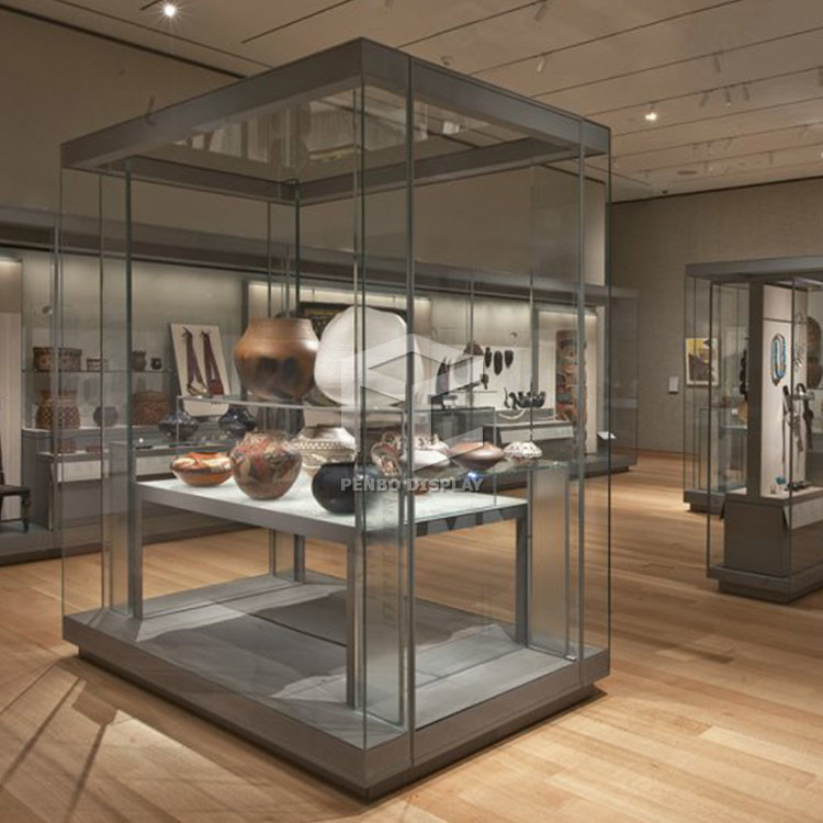 3D Rendering Design Museum Display Showcase T4 LED Museum Display Furniture