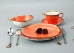 Buy cheap Color Glazed 20pcs Orange Dinner Set For Party Events from wholesalers