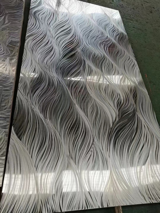 201 304 316 Color 3D Polished Pattern Stainless Steel Sheet For Wall Decoration