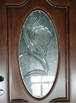1625MM Zinc Caming Decorative Stained Glass Entry Doors Windows 1in Thickness