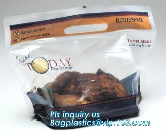 Buy cheap Stand up food airtight roasting chicken packaging bag, hot chicken hot food plastic bag, Resealable Plastic Roast Chicke from wholesalers