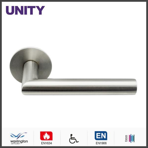 Buy cheap Stainless Steel Fire Door Lever Handle EN1906 and EN1634 Satin Finish from wholesalers