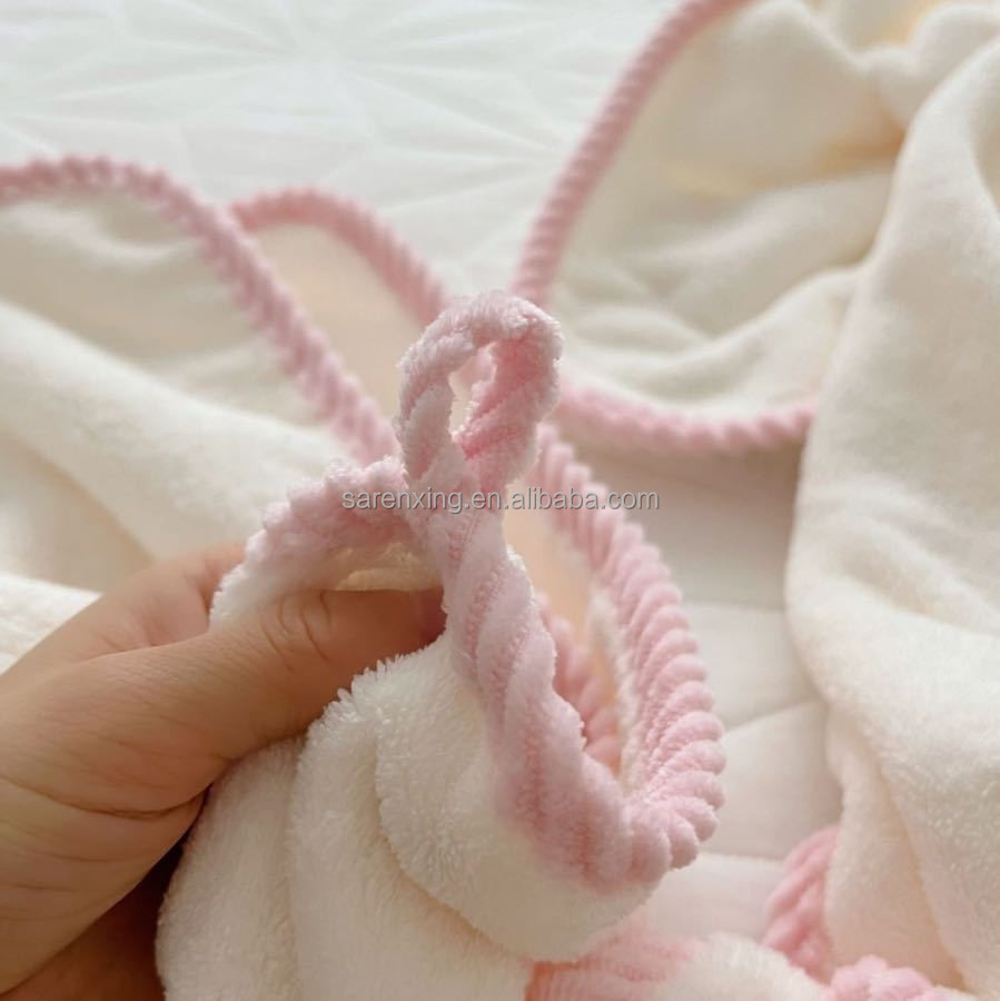 Polyester/Cotton 2PCS Thickened Bath Towel Set for Beach Set Towel Wedding Gifts