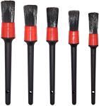 5Pcs Soft PP Car Detailing Brush Set Red Black Customized