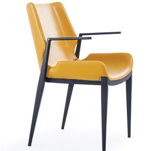 Buy cheap Black Painted Frame 62x59x90cm Arm Chair Dining Chairs from wholesalers