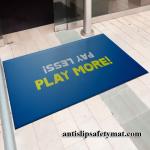 Welcome Logo Commercial Entrance Mats Nylon Surface Rubber Back