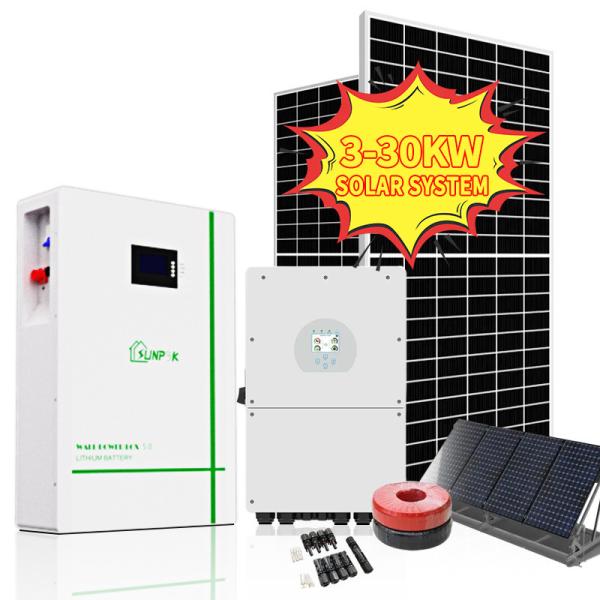 Buy cheap Complete On Grid Off Grid Hybrid Solar System 5Kw 10Kw 20Kw 30Kw from wholesalers